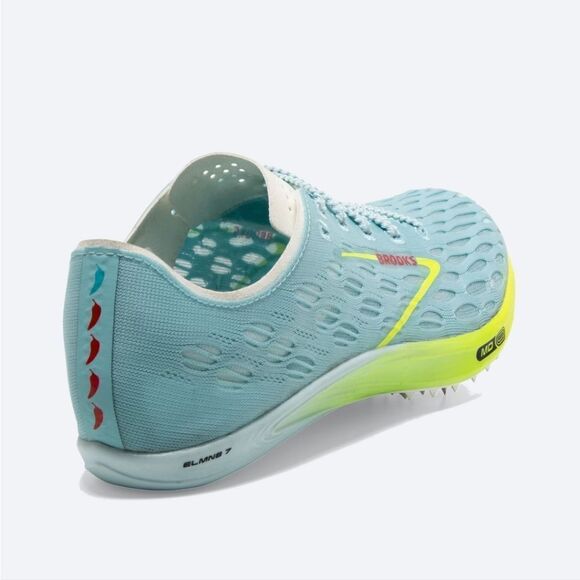 New Brooks Running ELMN8 7 Blue Glow cleat track running shoes unisex women's 11 - Picture 5 of 12